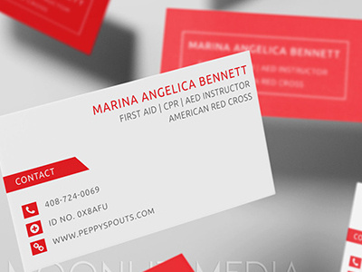 First Aid/CPR Business Cards brand identity branding business cards commercial printer creative creative agency design studio graphics illustrator logo design print design typography
