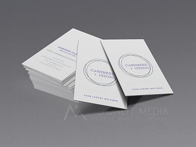 Cashmere + Indigo Business Cards brand identity branding business cards commercial printer creative creative agency design studio graphics illustrator logo design print design typography