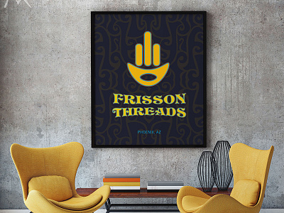 Frisson Threads Custom Canvas Poster brand identity branding canvas commercial printer creative creative agency design studio graphics illustrator poster print design typography