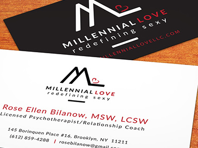 Millennial Love Business Cards brand identity branding business cards commercial printer creative creative agency design studio graphics illustrator logo design print design typography