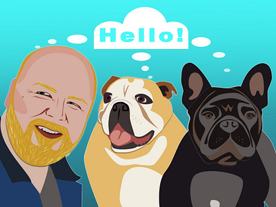 Us design dog illustration