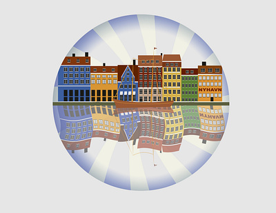 Nyhavn branding city branding design illustration