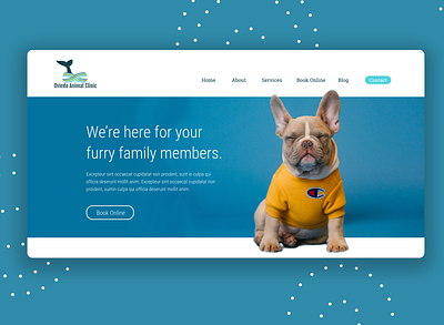 Vet Landing Page animal clinic branding design dog graphic design landing page design landingpage ui ux vet veterinarian veterinary web webdesign