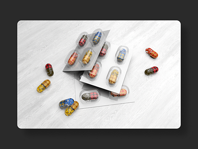 Emotion pills 3d ilustration c4d cinema 4d designline dlgym