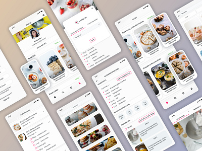 Design Kitchen - Recipe App cooking app mobile app recipe shopping list ui ui design ux ux design