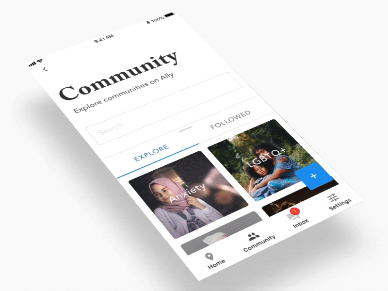 Reproductive Health App Community Screen app design digital health health app health care ios ui ux