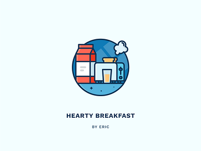 Breakfast illustration animation logo ui
