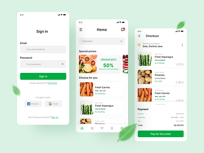 Food app delivery UI design