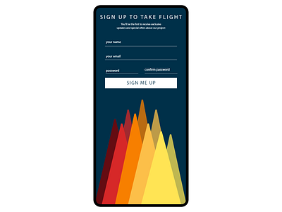 Signup Form Concept - Project Golden Phoenix app dailyui fire modern signup form ui