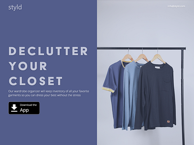 Landing page - styld - app concept