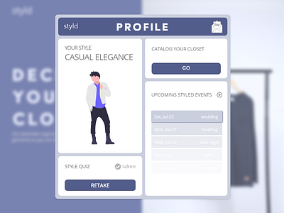 Profile Page - styld - app concept