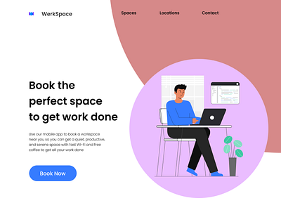 Werkspace - Coworking Business Landing Page Design Concept landing page ui