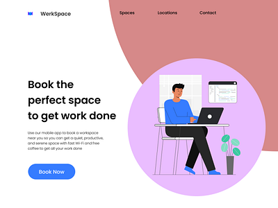 Werkspace - Coworking Business Landing Page Design Concept