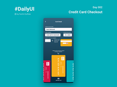 Credit Card Checkout - Daily UI Challenge #002 app design ui ui design