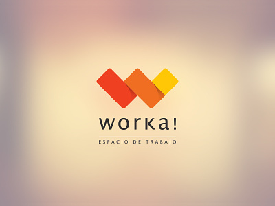 Worka branding branding coworking design logo work