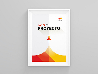 Worka poster branding coworking frame poster rocket