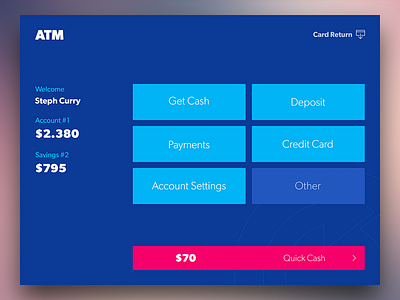 ATM Concept Design atm ui ux