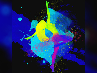 Dancer art Abstract character design colorful digital painting illustration photoshop