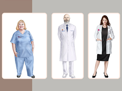 Hospital Staff Illustration character design digital art digital painting drawing illustration portrait portrait illustration