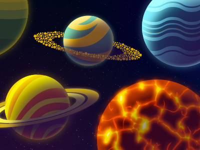 MOAR Planets cosmos game ios planet planetary simple space stars stripes