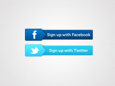 Social sign up buttons facebook sign up twitter