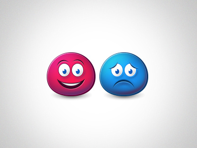 Happy & Sad Faces characters emoticons happy illustration sad