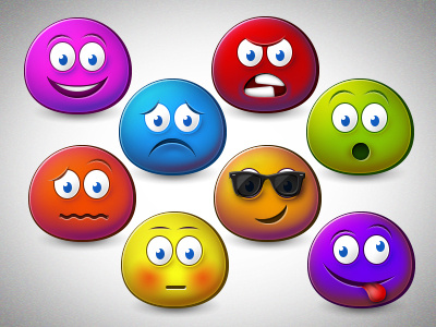 Emoticons! angry confused cool embarrassed emoticons happy sad surprised