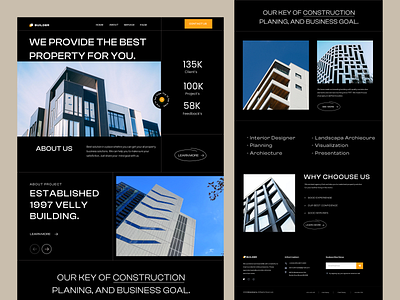 Real Estate Website Landing Page UI agency app building home page homepage house landignpage landing page product designer property real estate realestate realestate agency trendy ui uiux ux web page web site website
