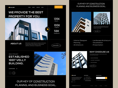 Real Estate Website Landing Page UI