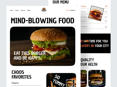 Food Delivery Website burger deshbord designer drinks web e commerce food food app food delivery food design food website food website design home page landingpage minimal web popular resturan web ui uiux