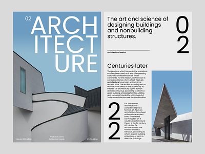 "Architecture" Magazin a4 architecture cover figma graphic design magazin magazine print text ui ux