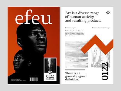 "efeu" Magazine art art cover black man cover efeu efeu magazine graphic design magazine magazine art magazine cover orange text