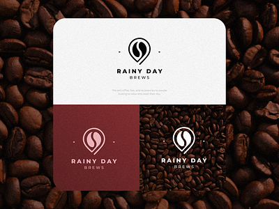 Rainy Day Brews Logo banner graphic design illustration