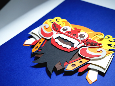 Indonesian Weekend Paper Art 'Barong Bali' design paper art