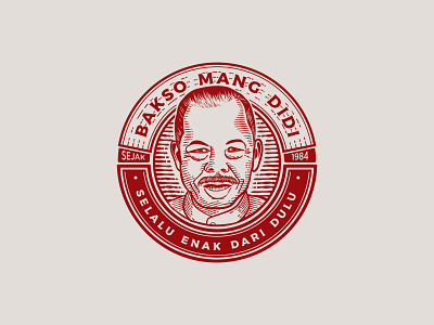BAKSO MANG DIDI design engraving illustration logo vintage logo