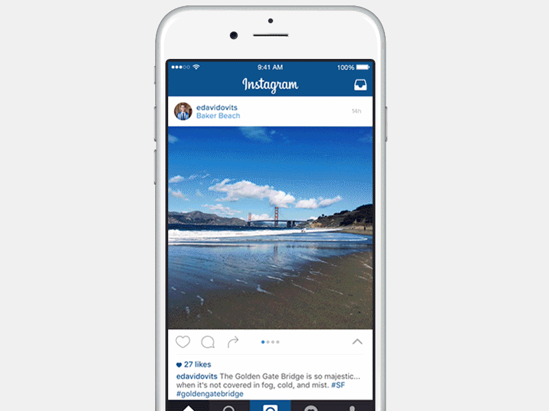 Instagram Collections album feed idea instagram ios light mobile swipe ui