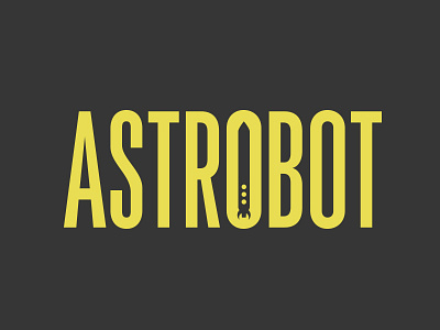 Astrobot Logo astrobot black rocket space yellow