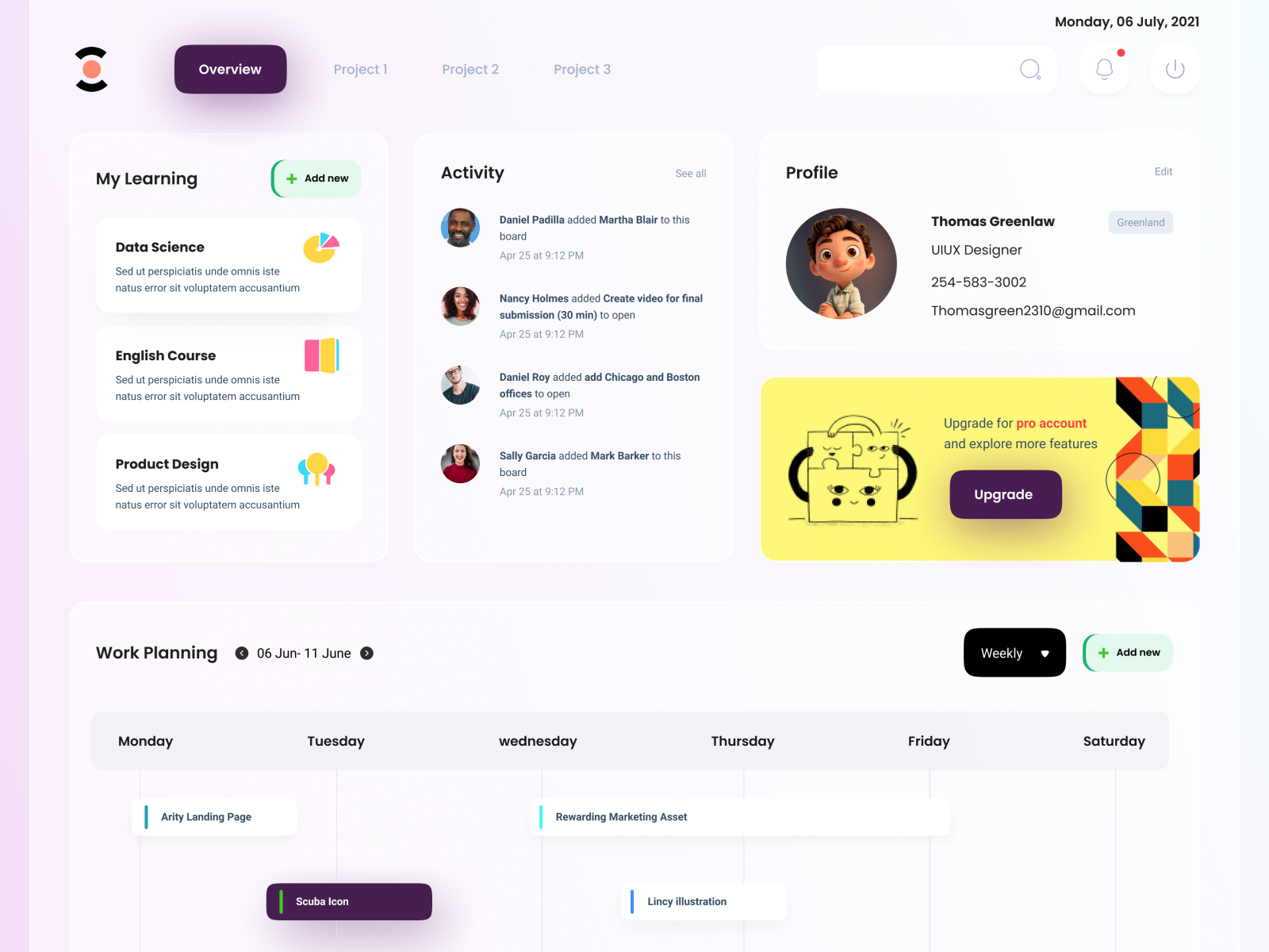 Task Board by Sattva - Design Studio on Dribbble