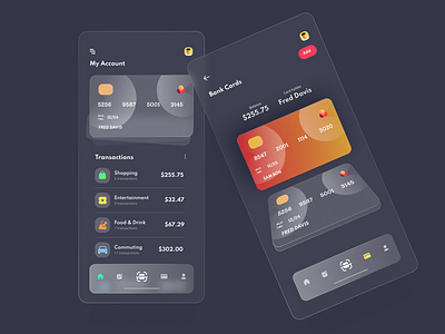FinQ - Credit Card App app design bank card banking concept credit card design finance finance app fintech management management app mobile finance mobile banking ui uiux