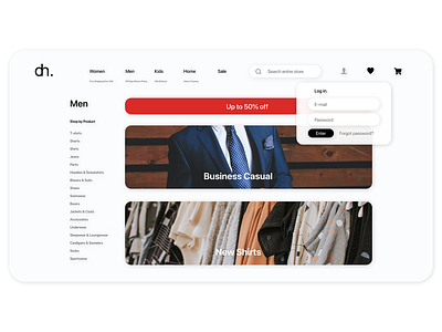 Clothing Brand Web Design branding clean ui design ecommerce minimalist simple simple logo store ui ux uxui web webdesign