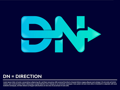 DN ( Direction)  abstract logo design