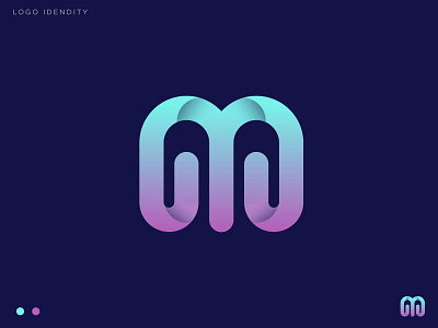 M letter abstract logo mark