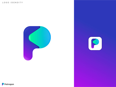 P letter abstract letter logo