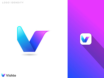 v letter abstract letter logo