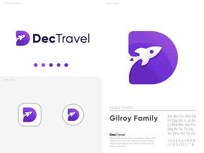 Travel logo + D letter logo + Letter logo