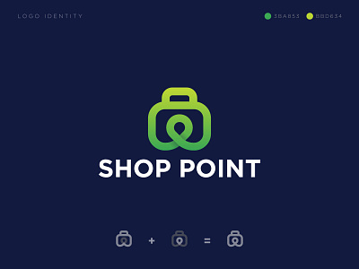 Shop point logo - Shopping logo - eCommerce logo