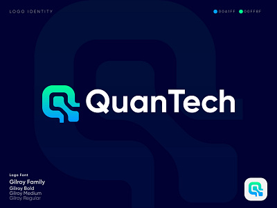 QuanTech Logo - Tech Logo - Tech Company