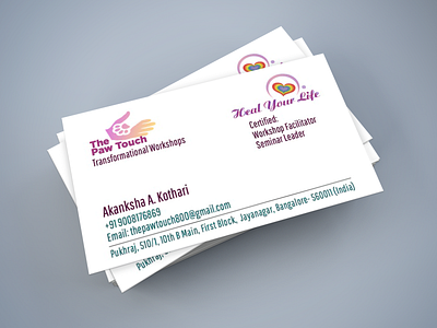 Visiting Card and Logo design for The Paw Touch