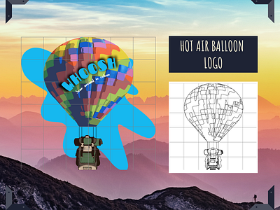 Whoosh logo design- hot air balloon inspired