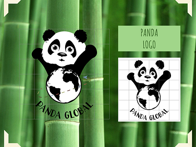 Panda Global logo design- Panda inspired